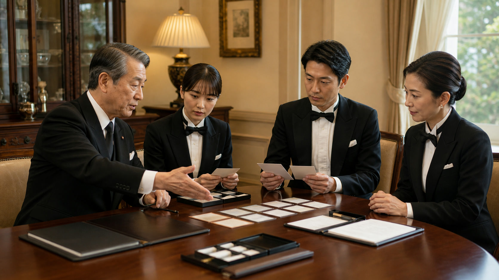 審査の基準を確かめる協会の会議