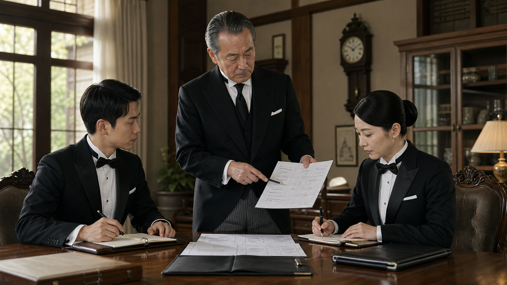協会の法人研修で講師が受講者に説明する場面