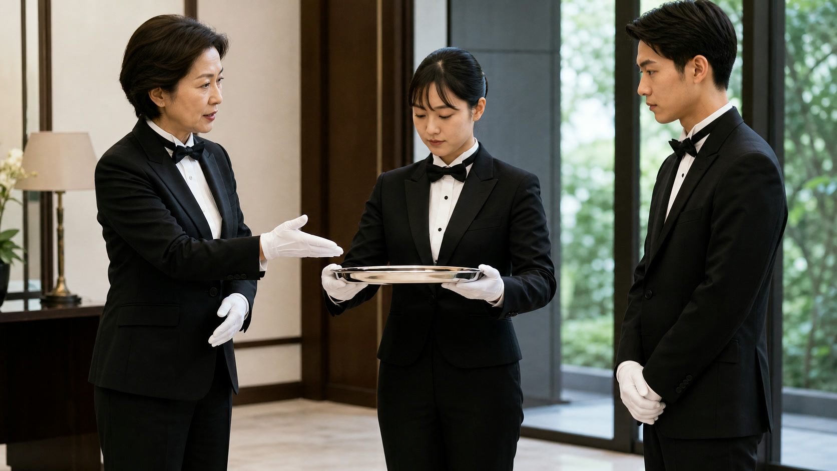 協会の研修を経てTHE BUTLERの現場に立つ執事たち