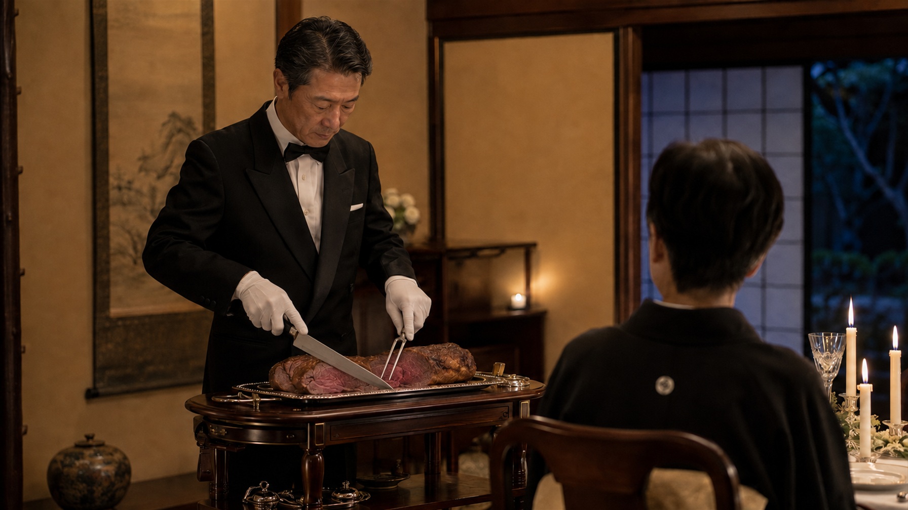 THE BUTLERのサービス一覧を飾る、応接間で仕える執事